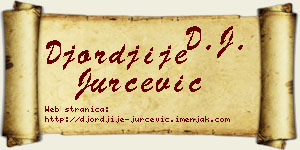 Đorđije Jurčević vizit kartica